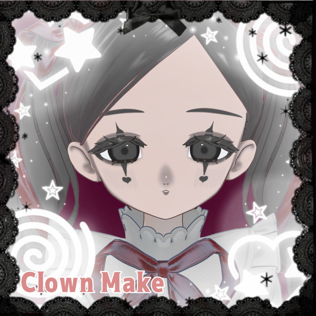 ︴Fyuett対応︴ピエロ風メイク・アイテクスチャꕁ Clown MakeUp&EyeTexture ︴