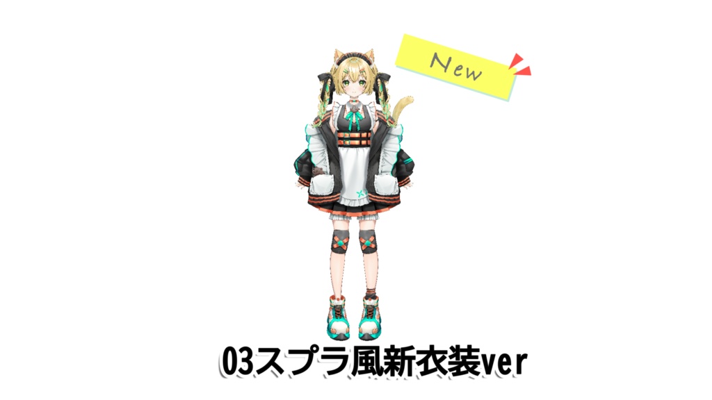 三毛猫わらび🐈🥦アクリルスタンド 立ち絵ver
