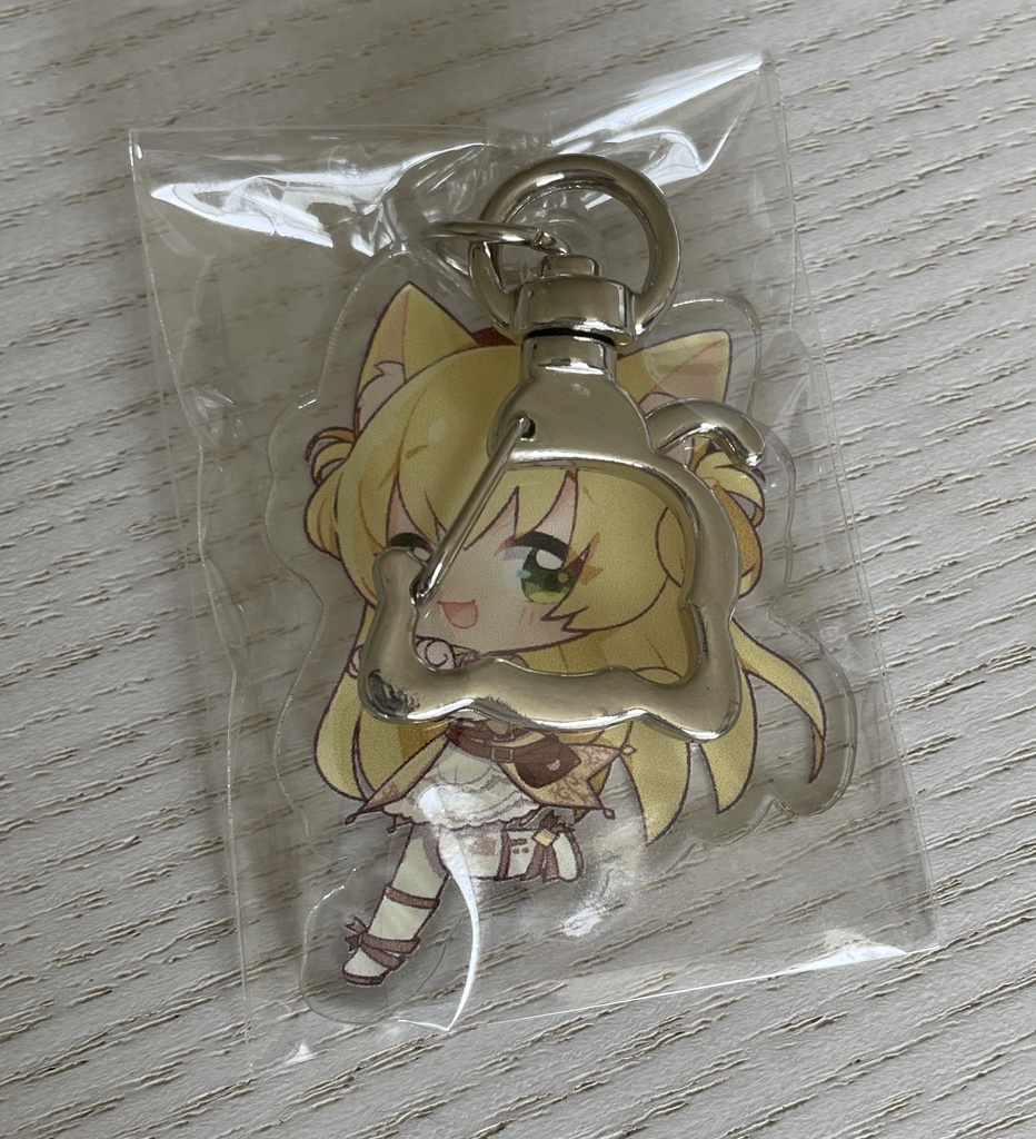 三毛猫わらび🐈🥦アクリルキーホルダー・かわちい猫ナスカン