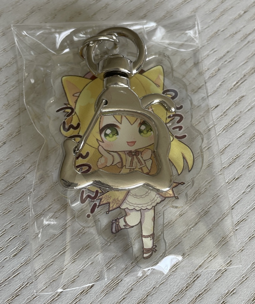 三毛猫わらび🐈🥦アクリルキーホルダー・かわちい猫ナスカン