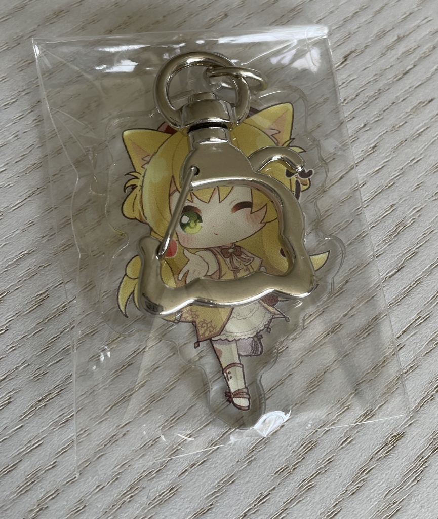 三毛猫わらび🐈🥦アクリルキーホルダー・かわちい猫ナスカン