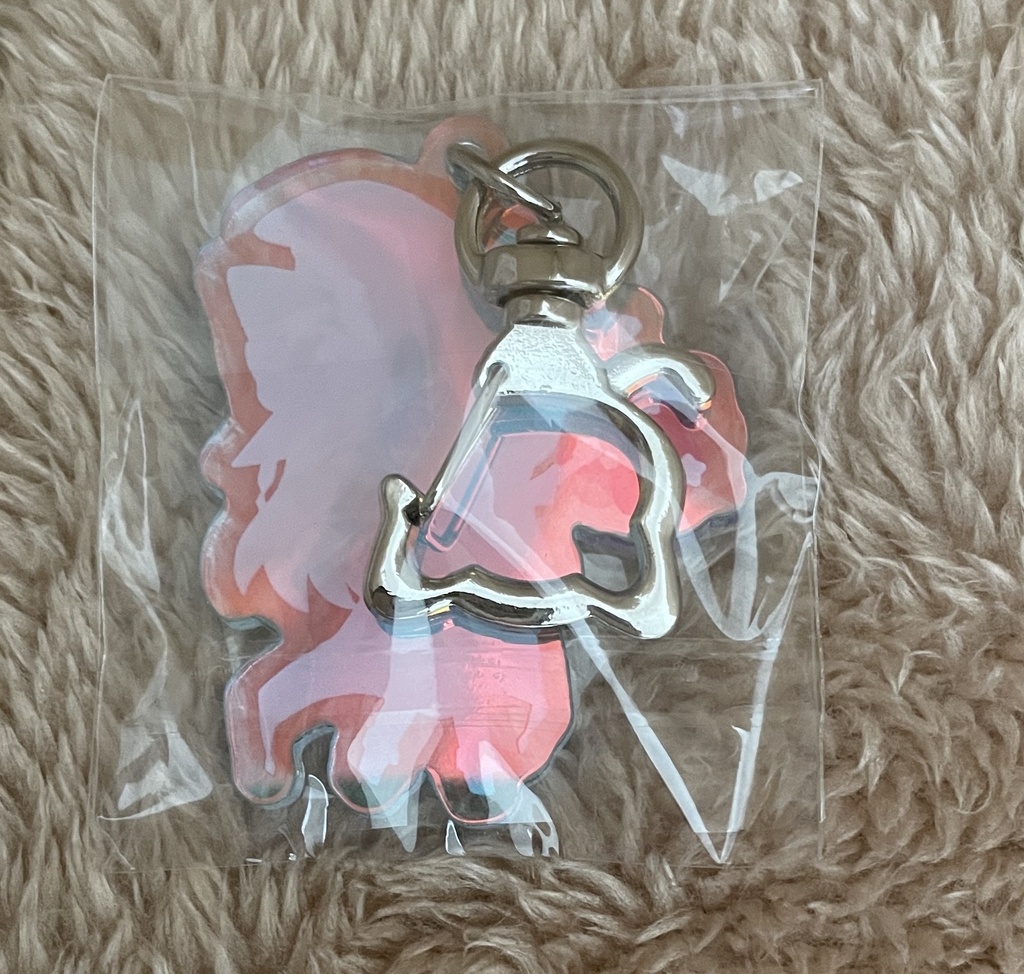 三毛猫わらび🐈🥦オーロラアクリルキーホルダー・かわちい猫ナスカン