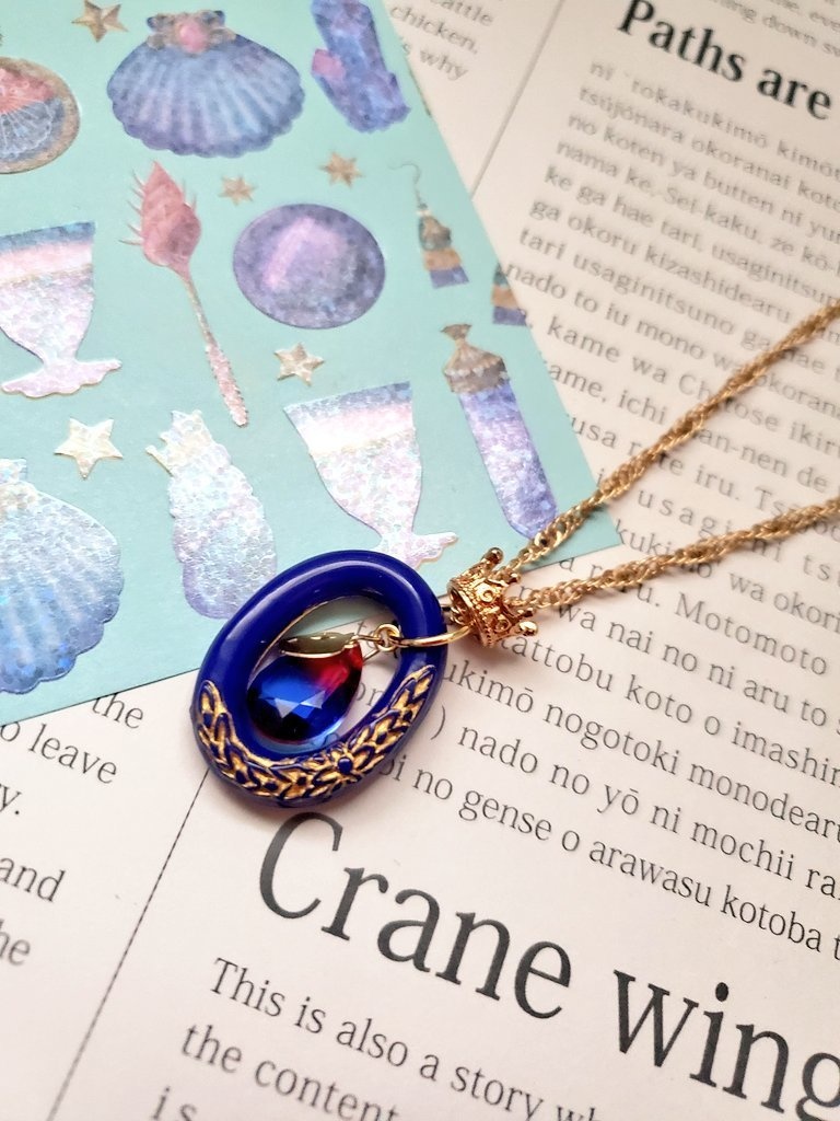 【ハンドメイド】ポムフィオーレイメージネックレス【ツイステ】