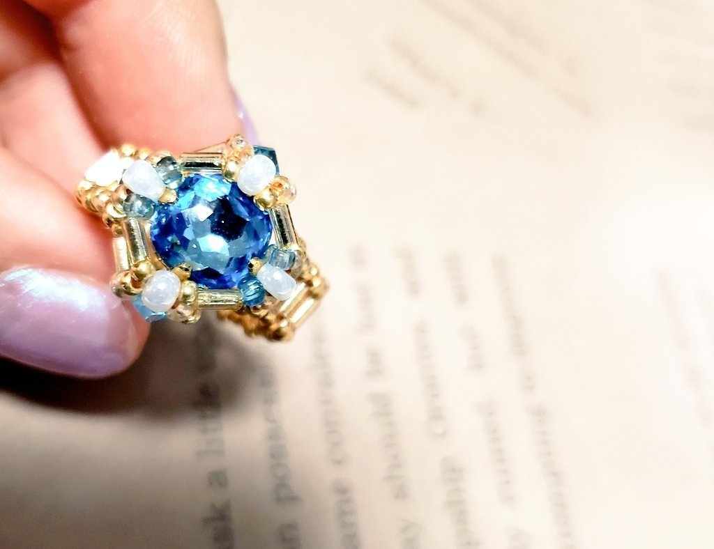 【ハンドメイド】人魚の瞳リング