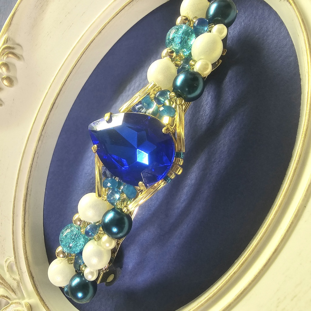 【ハンドメイド】原神 フリーナ イメージ バレッタ