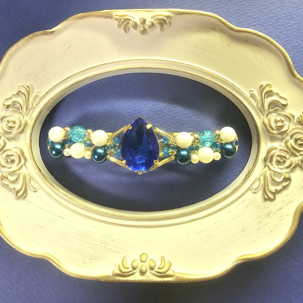 【ハンドメイド】原神 フリーナ イメージ バレッタ