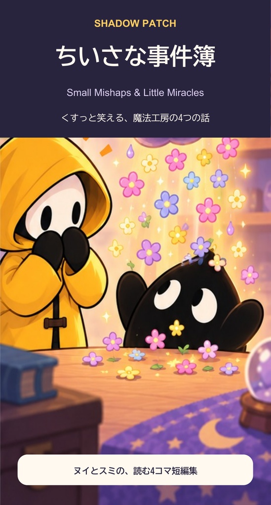 【読む4コマ短編集】ちいさな事件簿｜日英併記PDF｜SHADOW PATCH