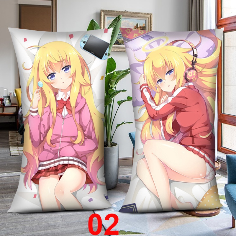 ガヴリールドロップアウト 天真=ガヴリール=ホワイト 1/2サイズ 抱き枕カバー