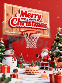 バスケ好きなサンタクロース
