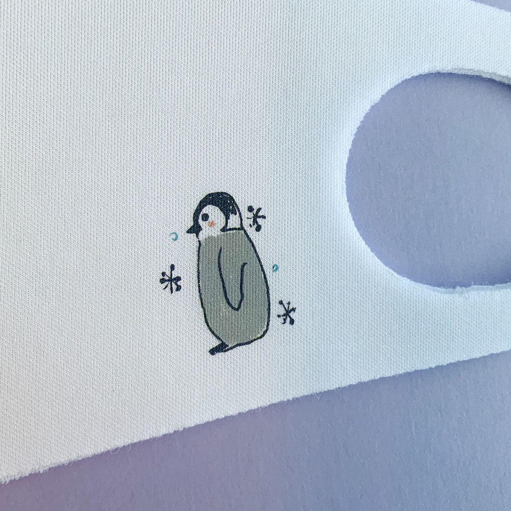 【受注生産】 赤ちゃんペンギンの洗えるマスク