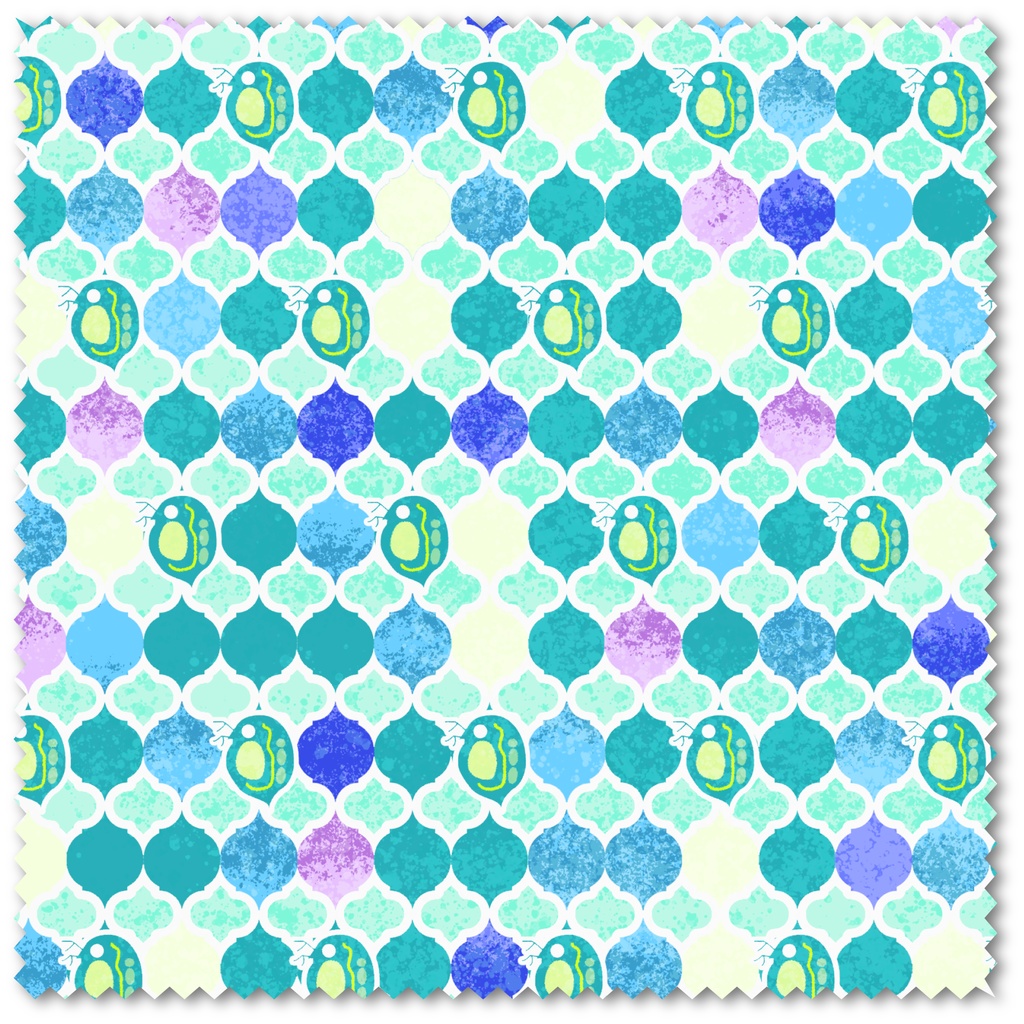 ミジンコ×モロッカン柄　メガネ拭き（マルチクロス）