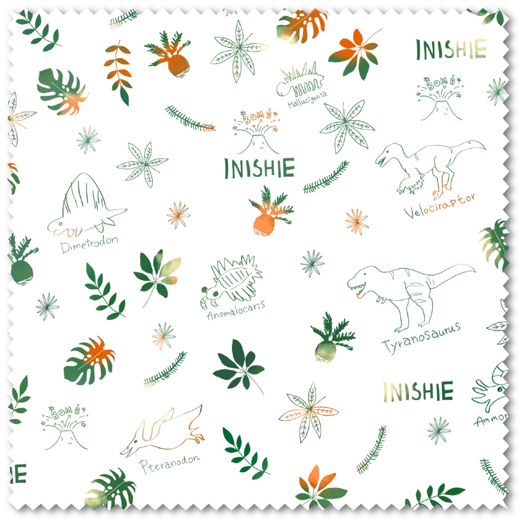 古生物さんたち大集合なメガネ拭き