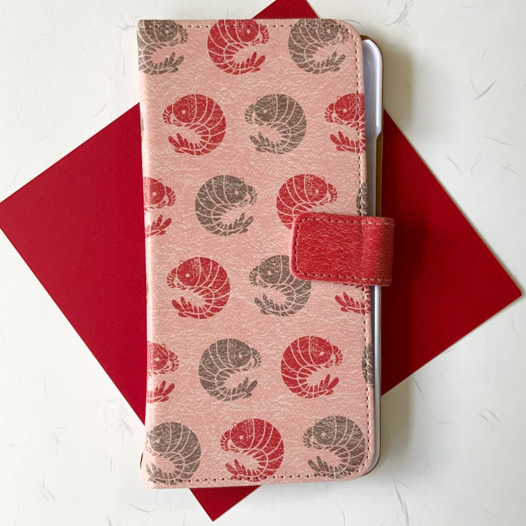 アノマロカリスの和風な手帳型スマホケース