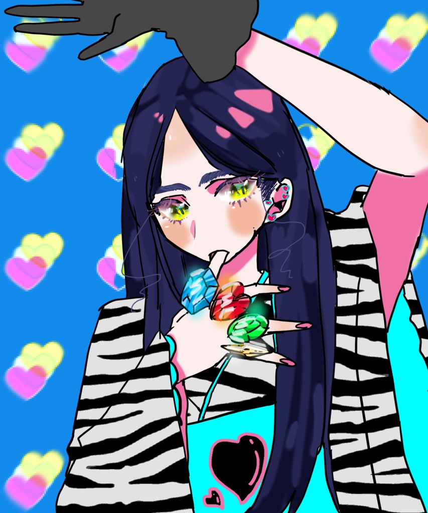 女の子ステッカー