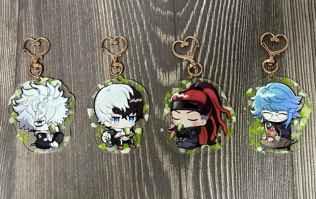 お茶飲みアクリルキーホルダー