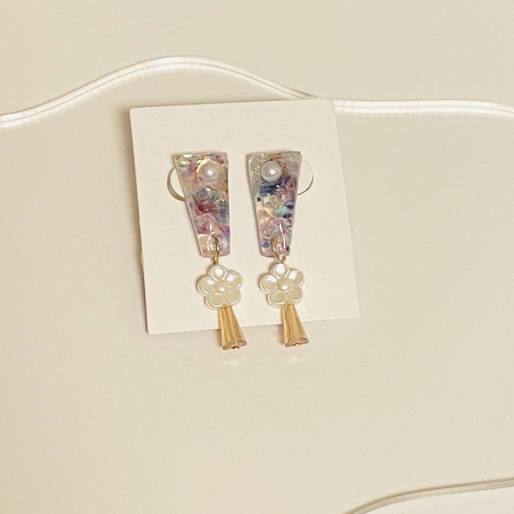 かすみ草イヤリング/ピアス