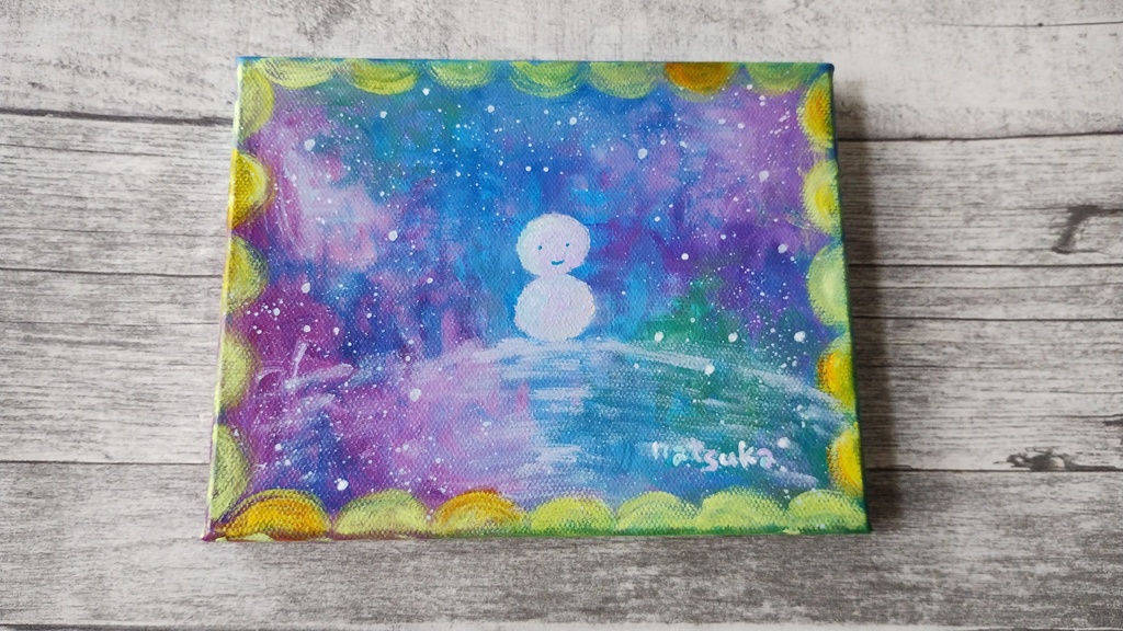 原画「ゆきのくに」0号キャンバス