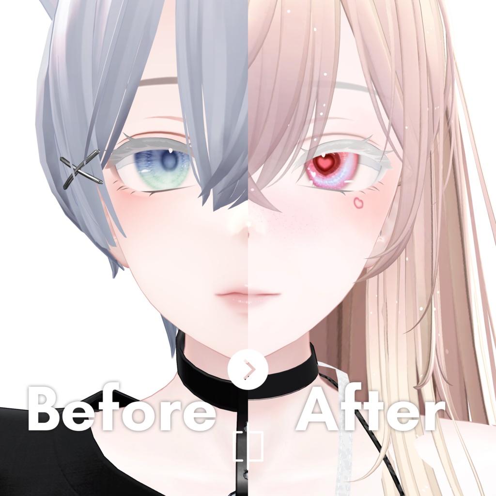 【森羅Shinra】Hearti Eye Texture + Tattoo + Makeup