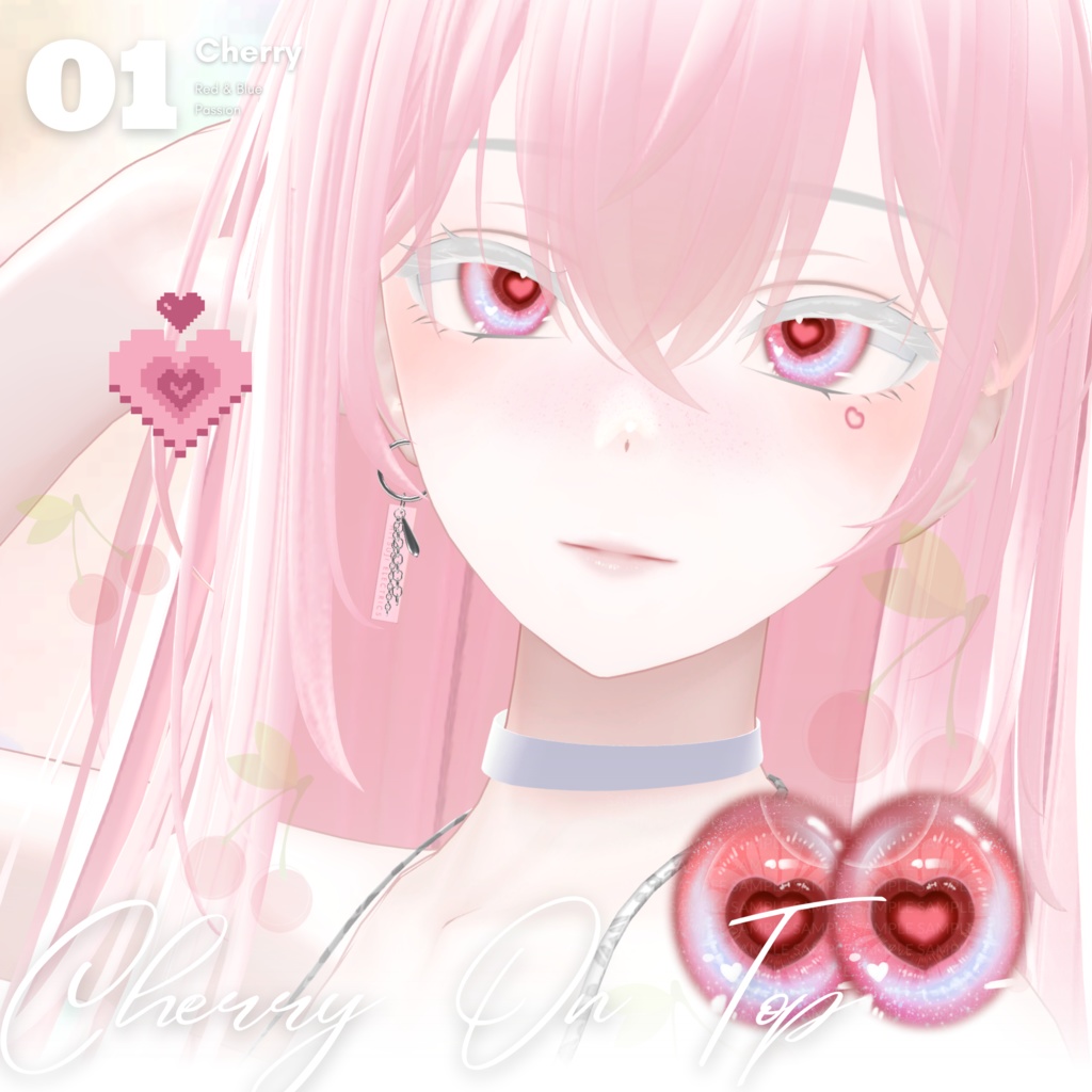 【森羅Shinra】Hearti Eye Texture + Tattoo + Makeup