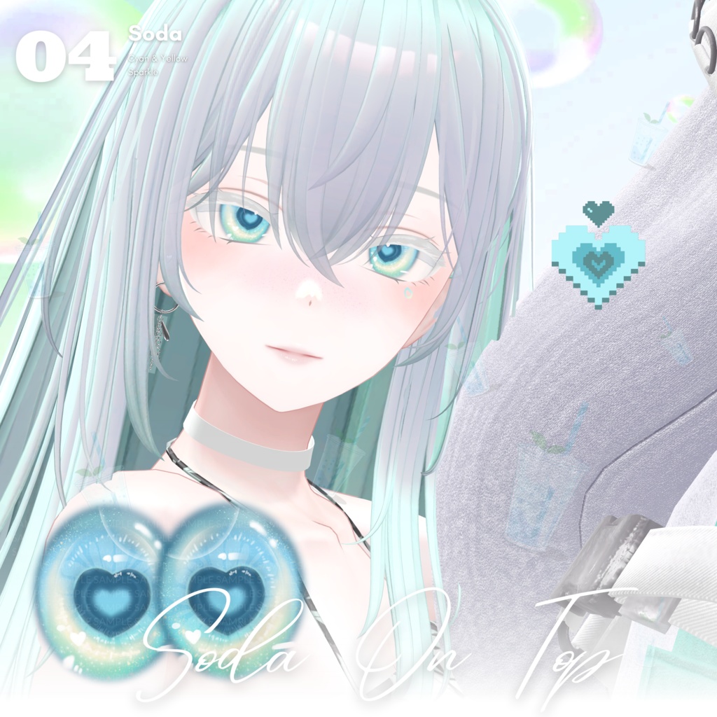 【森羅Shinra】Hearti Eye Texture + Tattoo + Makeup