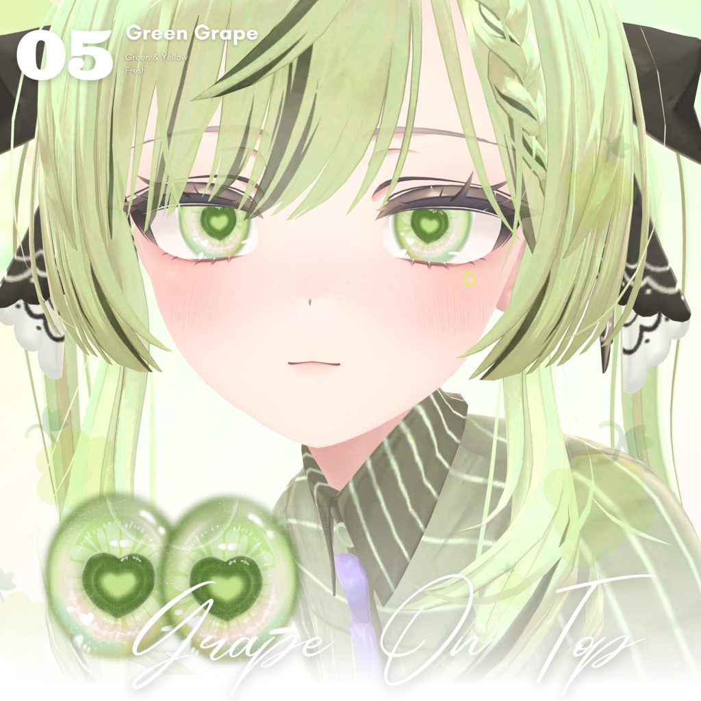 【マヌカ Manuka】Hearti Eyes Texture + Tattoo + Makeup