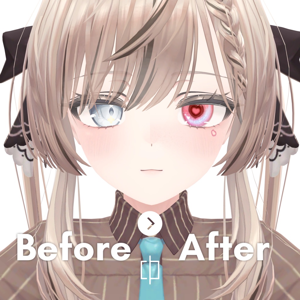 【マヌカ Manuka】Hearti Eyes Texture + Tattoo + Makeup