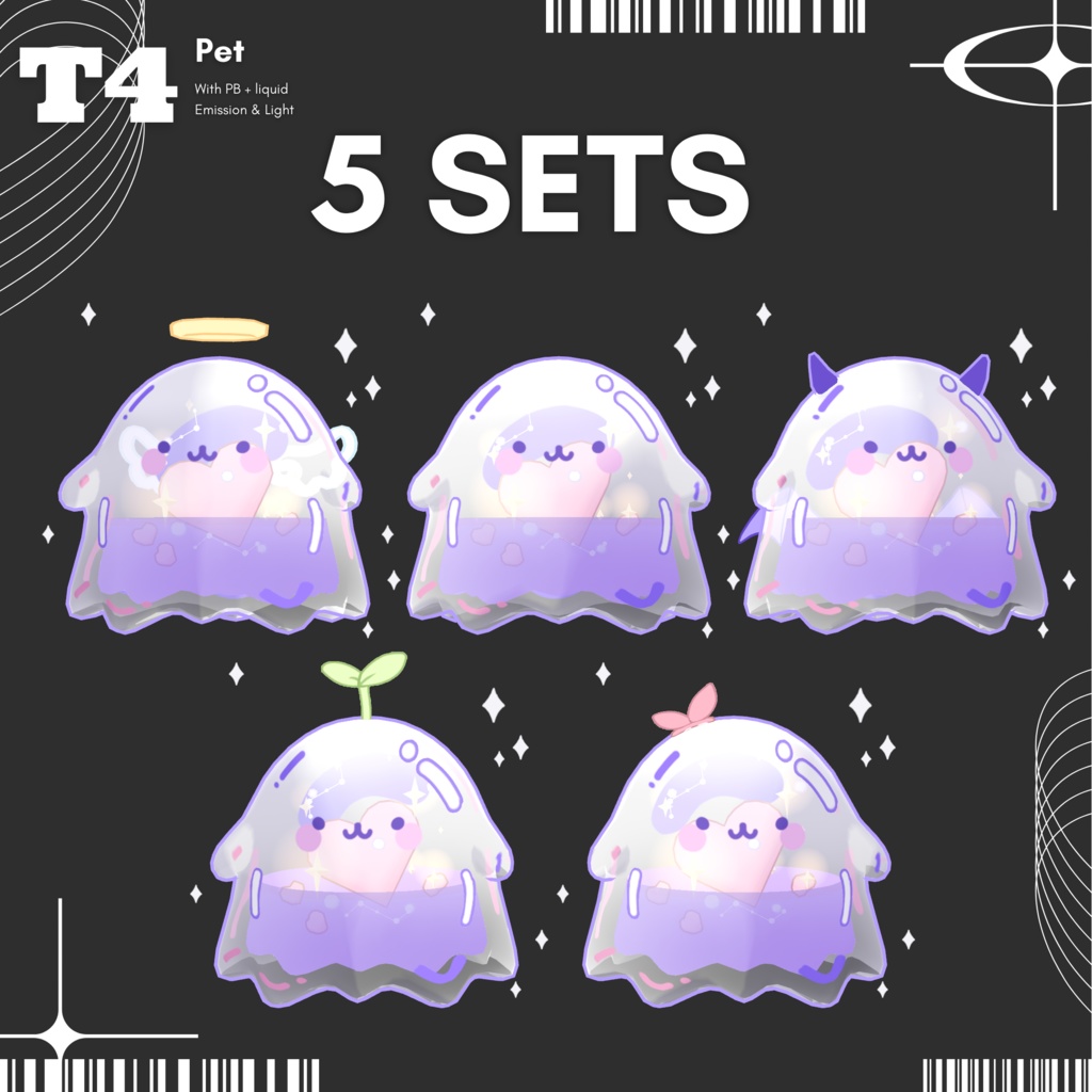💜 Hearti Ghost Follower [PB] - Lab0 - BOOTH