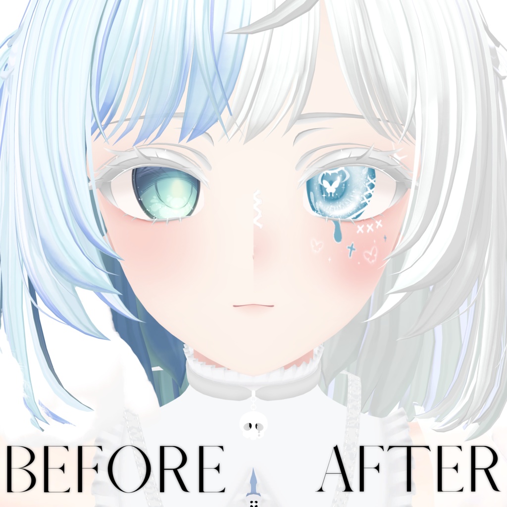 【マヌカ Manuka】Butterfly Eye Texture + Makeup + Tattoo