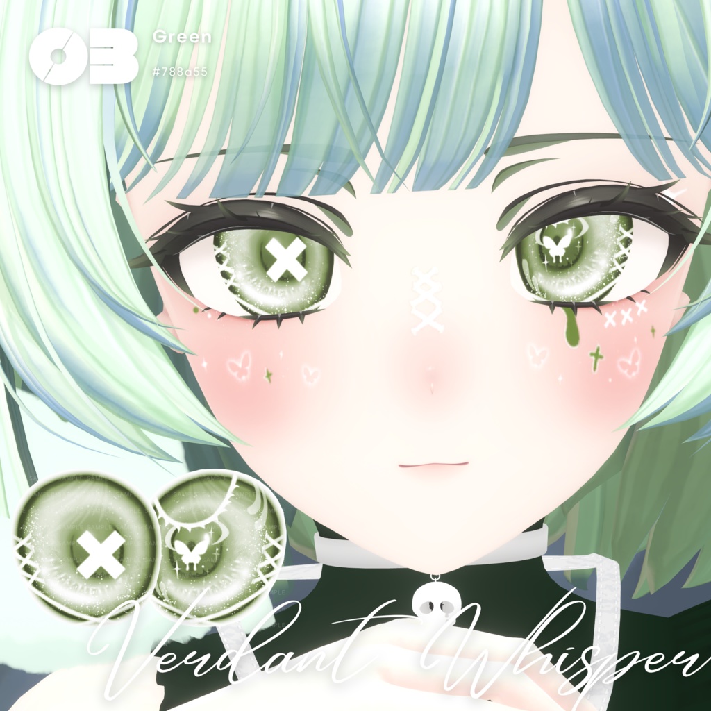 【マヌカ Manuka】Butterfly Eye Texture + Makeup + Tattoo