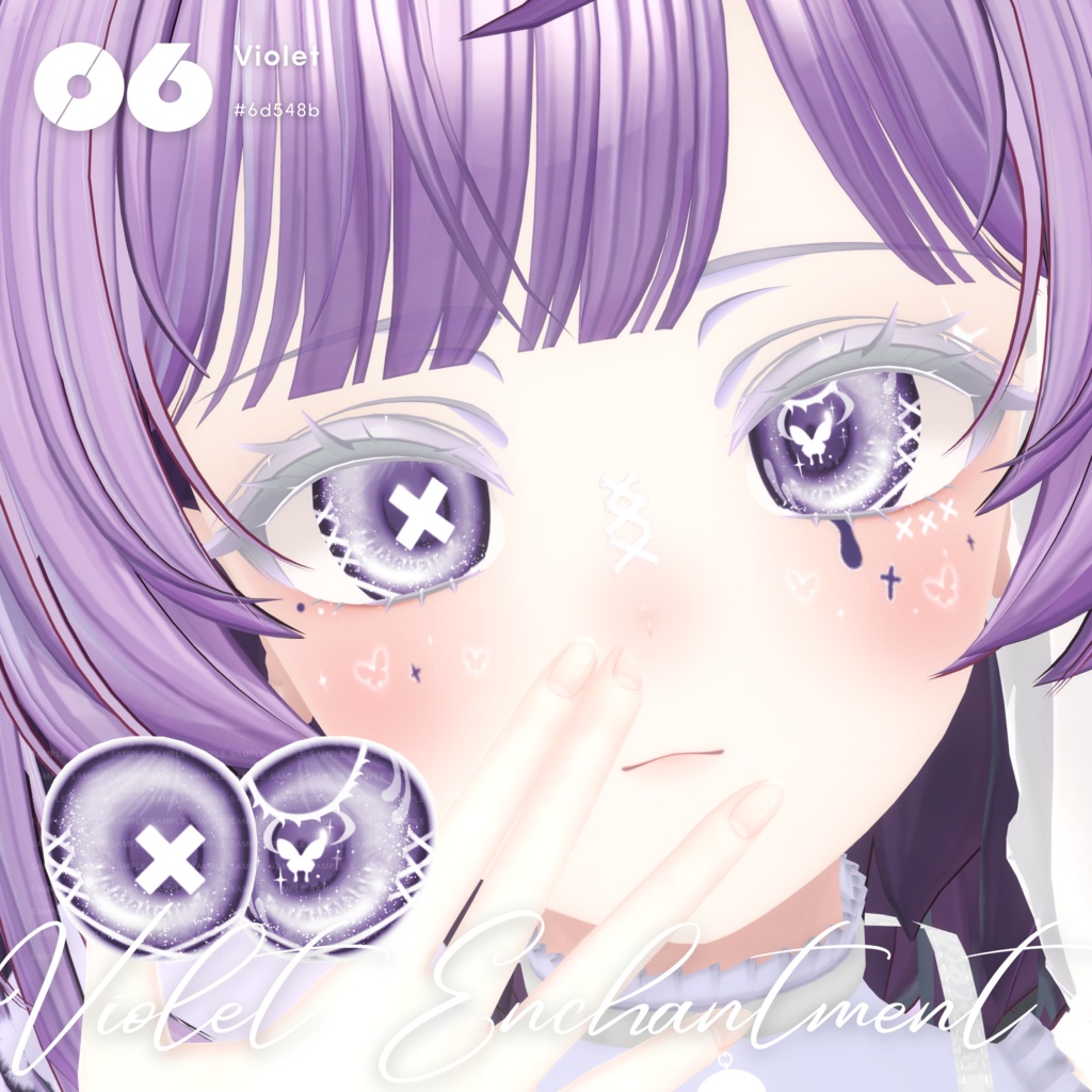 【マヌカ Manuka】Butterfly Eye Texture + Makeup + Tattoo