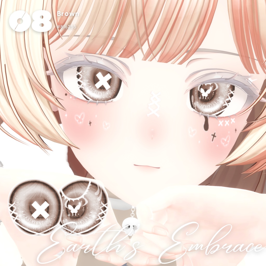 【マヌカ Manuka】Butterfly Eye Texture + Makeup + Tattoo