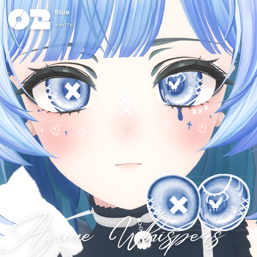 【マヌカ Manuka】Butterfly Eye Texture + Makeup + Tattoo