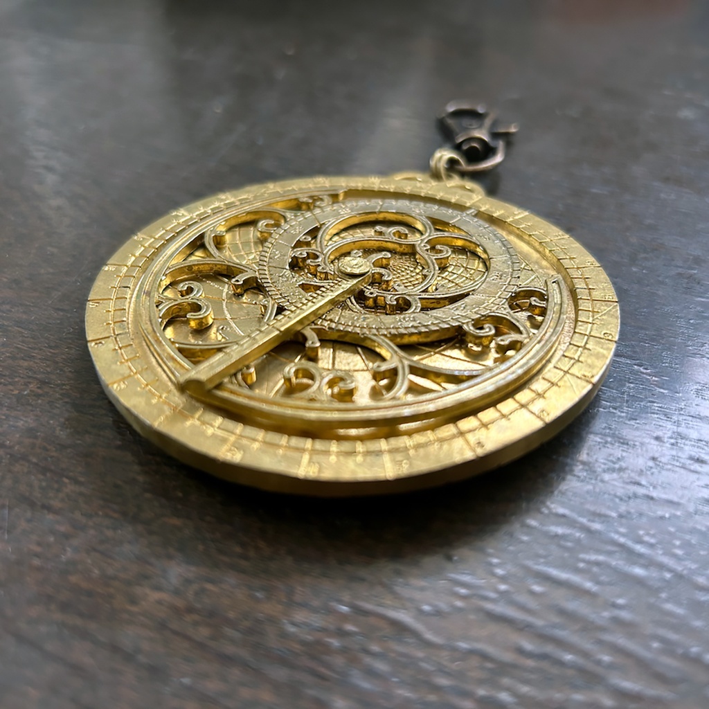 【C品・わけあり】真鍮製・実用アストロラーベ【送料込】