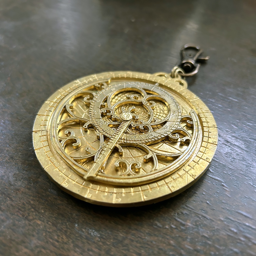 【C品・わけあり】真鍮製・実用アストロラーベ【送料込】