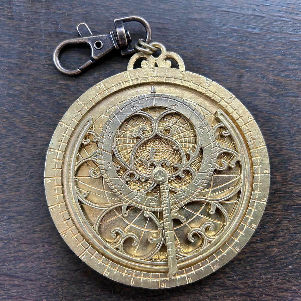 【C品・わけあり】真鍮製・実用アストロラーベ【送料込】