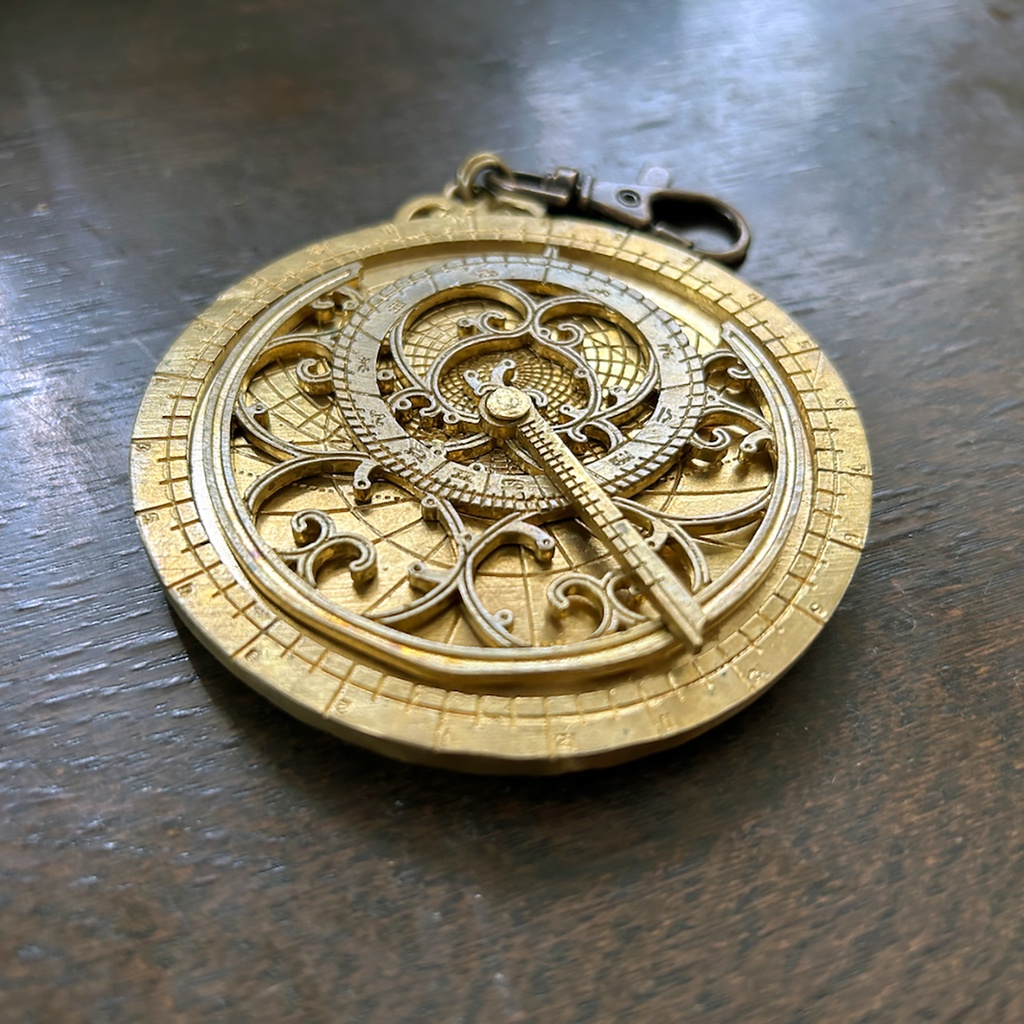 【C品・わけあり】真鍮製・実用アストロラーベ【送料込】