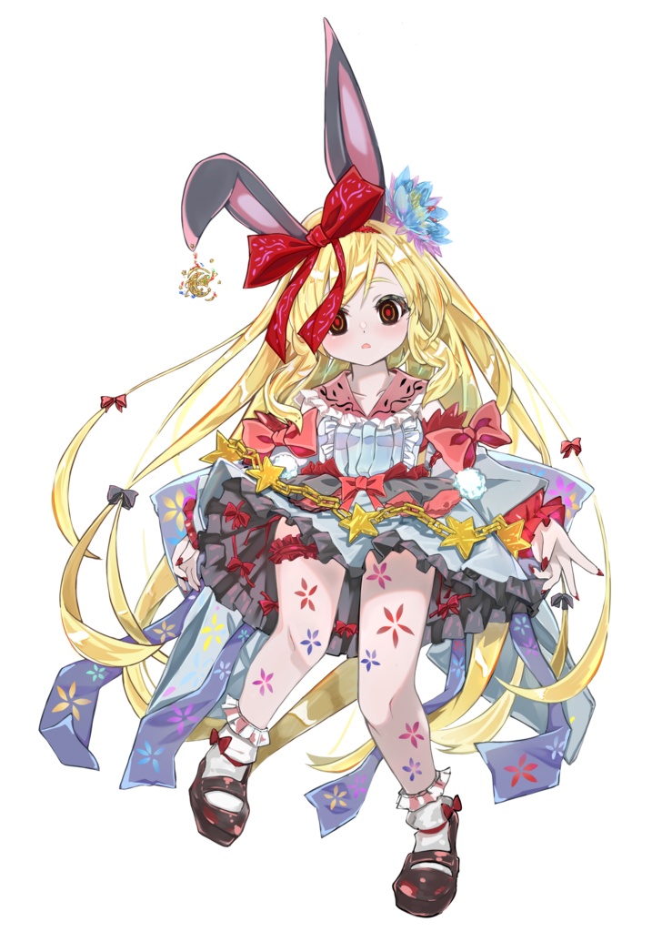 立ち絵素材「妖兎の娘」女の子表情差分9種