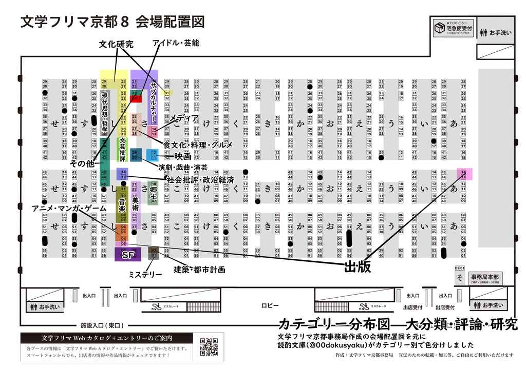 【文学フリマ京都8】出店カテゴリーマップ