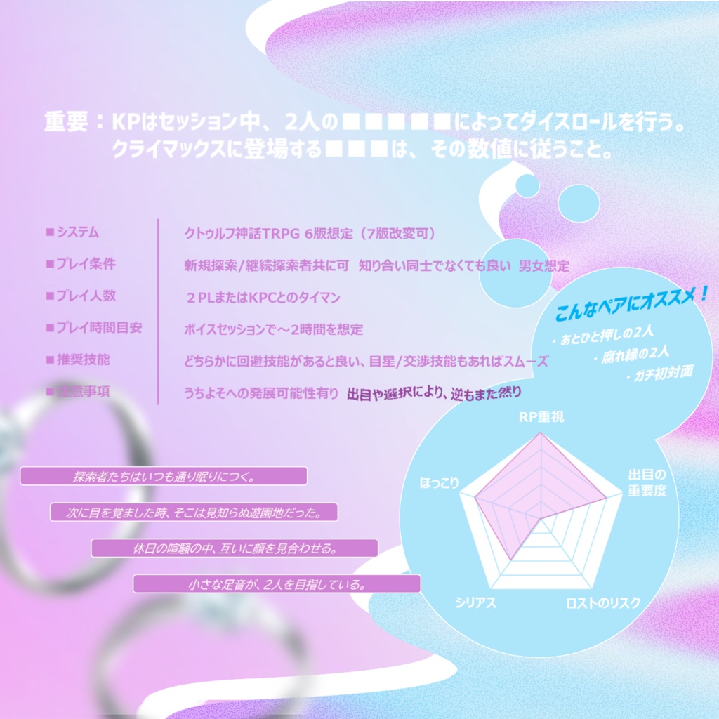 運命の背理とその双環【クトゥルフ神話TRPG】SPLL:E108736