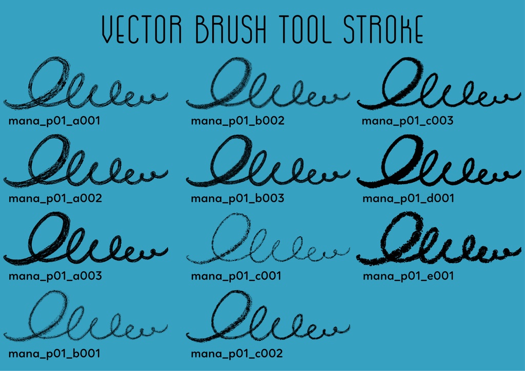 【Affinity Designer】mana pencil 01(vector)【鉛筆風ベクトルブラシ】