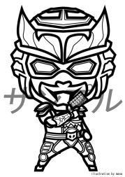 まめトライオーぬりえ01