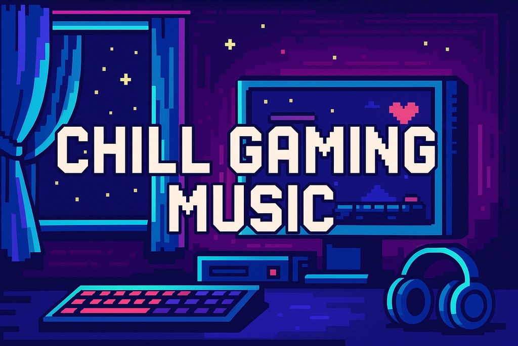【配信用BGM】ネオンレトロな夜のゲーム部屋｜8bitチップチューンで雑談にピッタリ｜著作権フリー