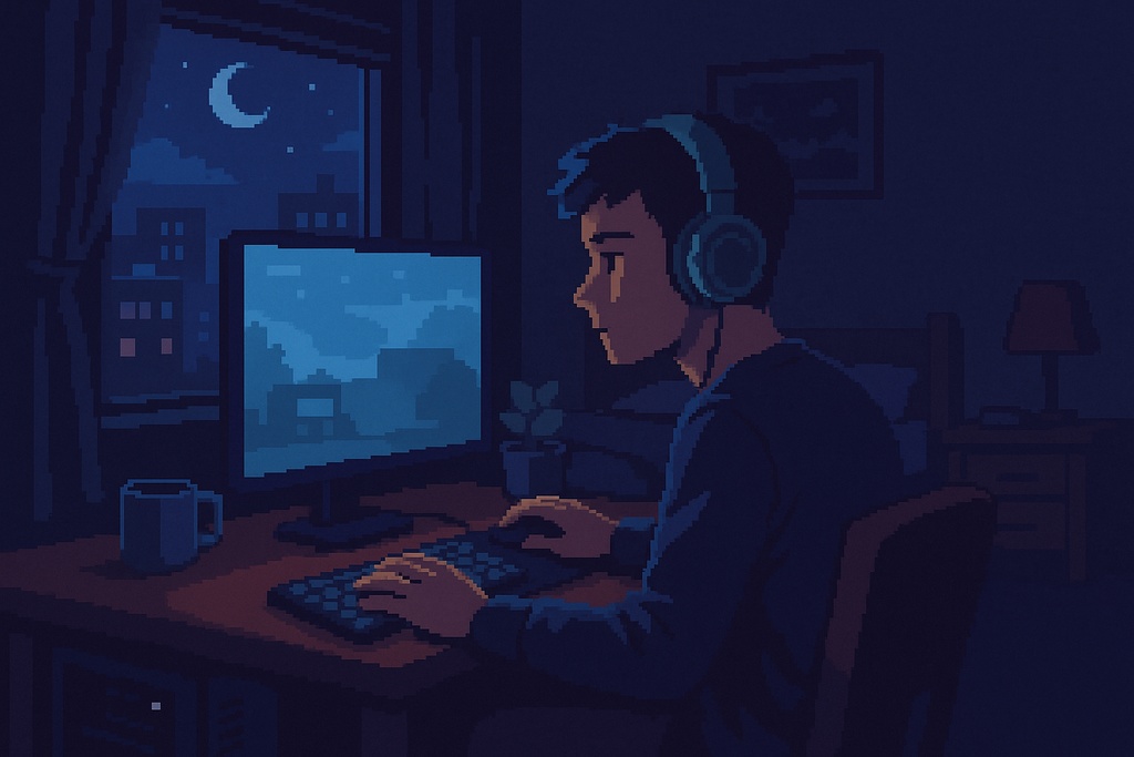 【作業・勉強・雑談BGM】ゲーマーが作ったPixel Night Work – ゆるく集中できる音