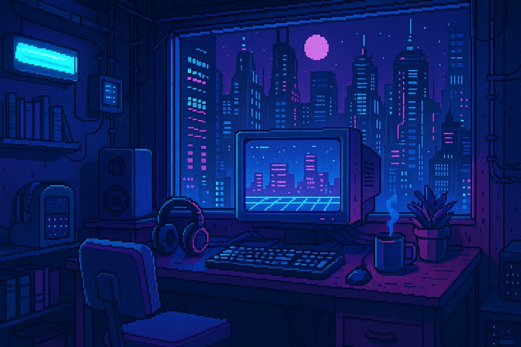 静かな夜の作業用Lo-Fi – 勉強・ゲームに最適なチルBGM 🌙