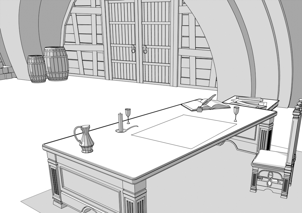 FF16クライヴの私室の3D素材