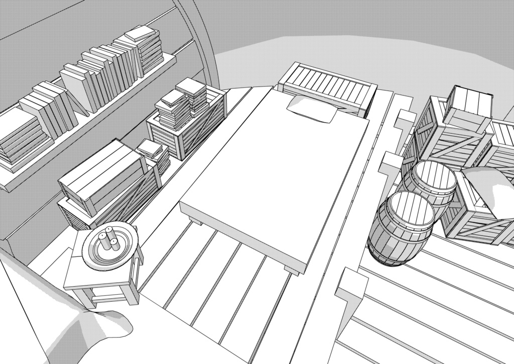 FF16クライヴの私室の3D素材