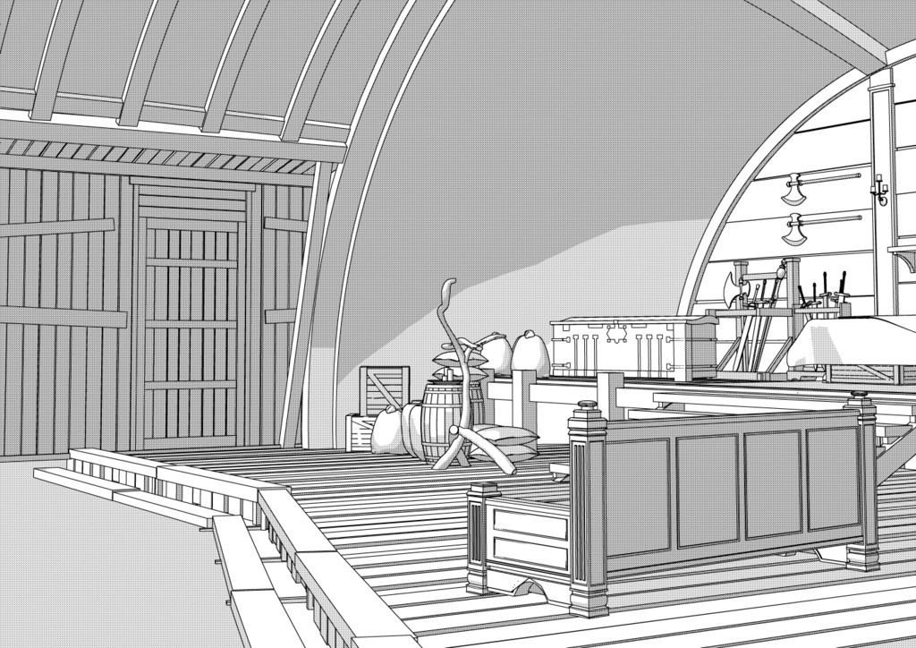 FF16クライヴの私室の3D素材