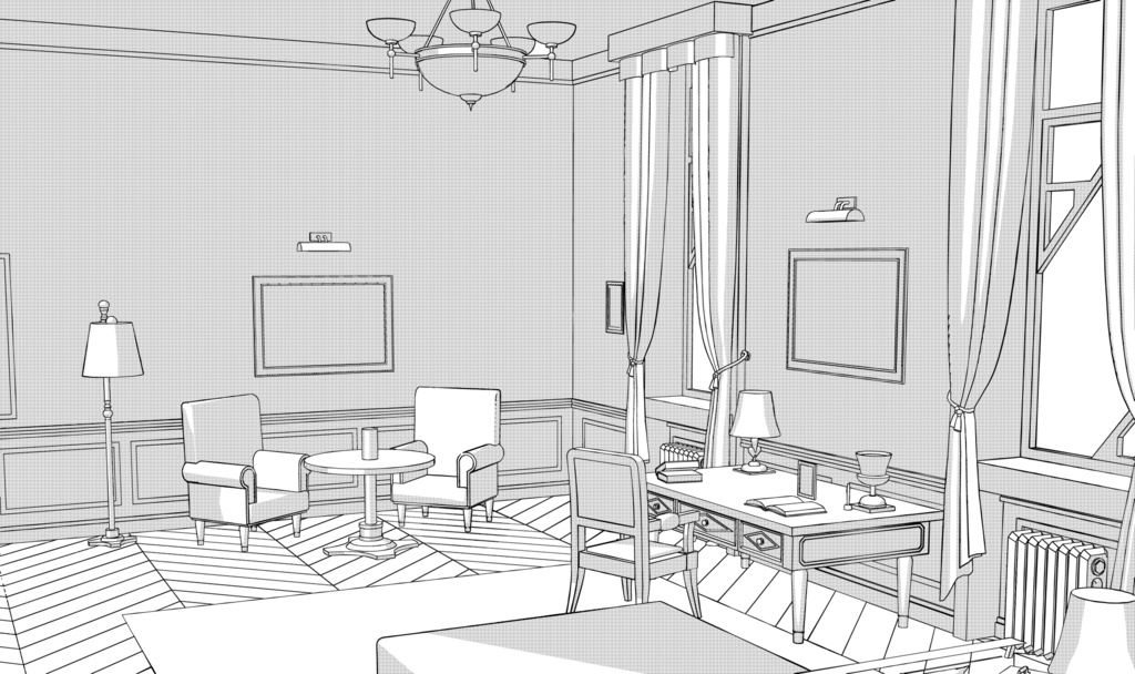 ホテルZ 202号室3D素材(cs3o)