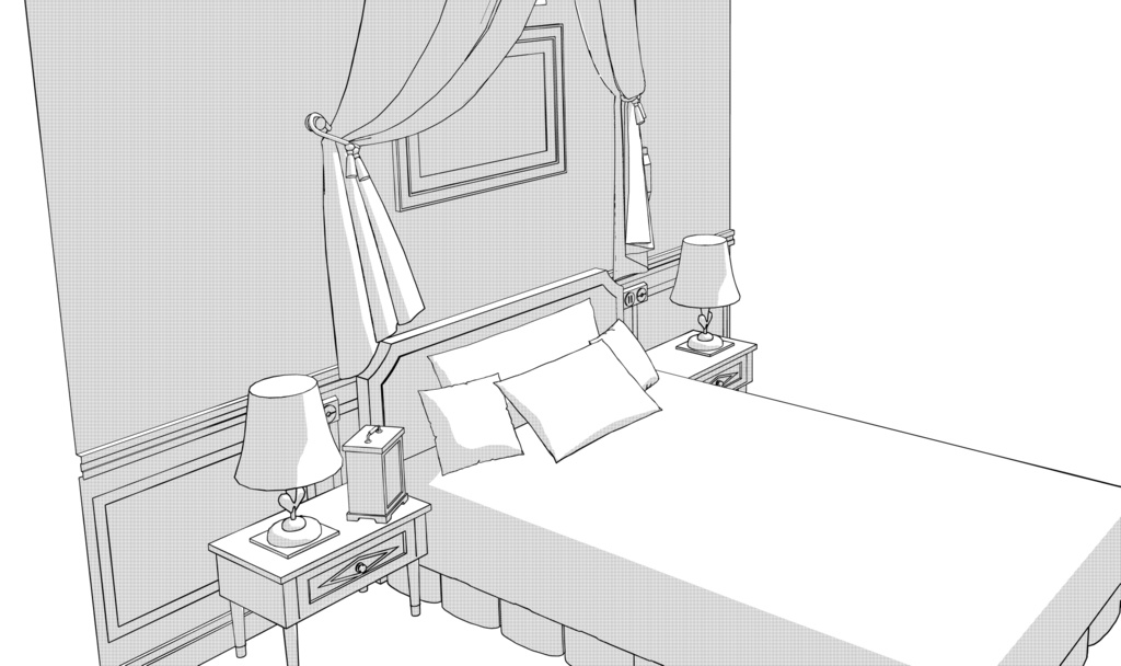 ホテルZ 202号室3D素材(cs3o)