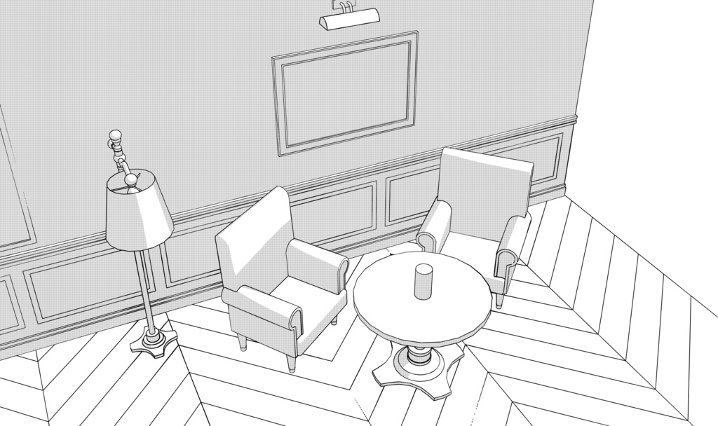 ホテルZ 202号室3D素材(cs3o)